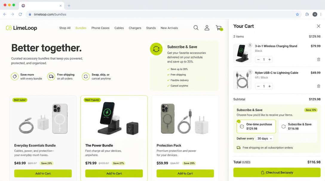 Cardvo — E-commerce · подписка на аксессуары