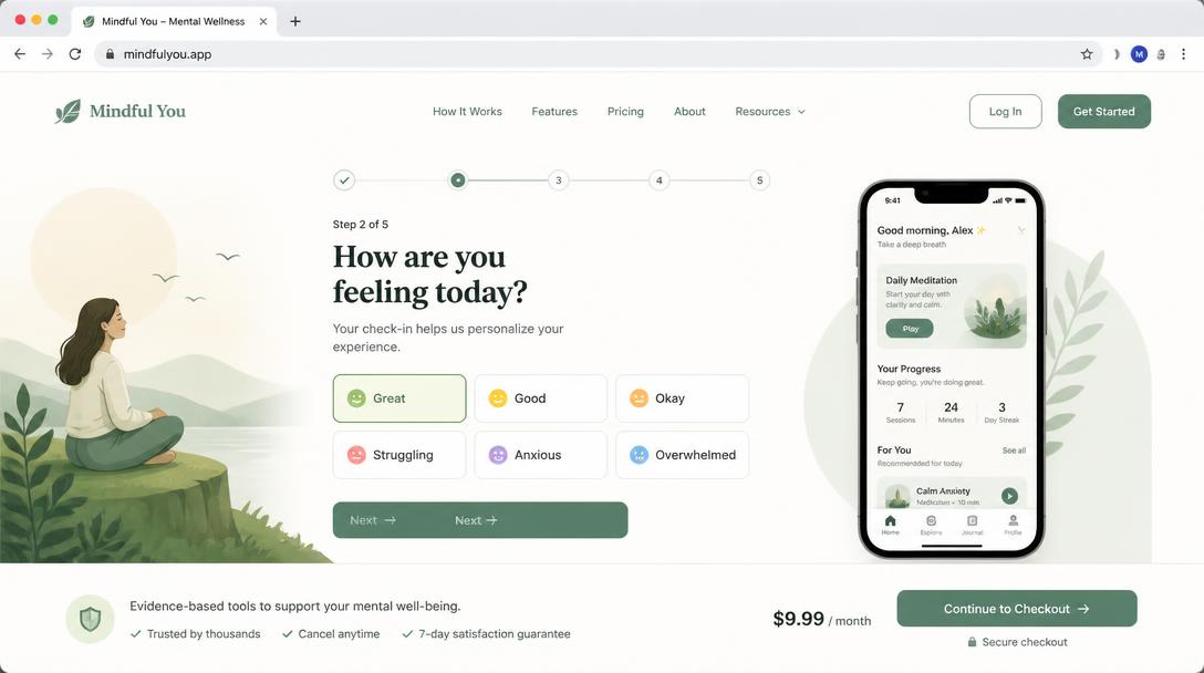 Mindly — Mental health · инсталлы + web